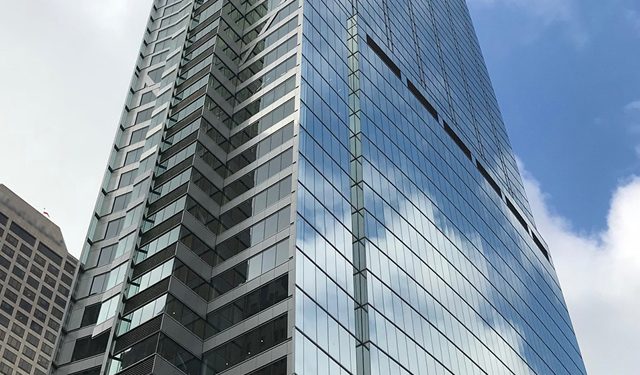 Wilshire Grande, LA, Benson Industries, Glass facade