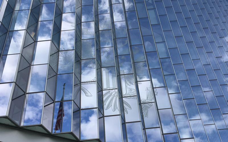 LA Federal Courthouse Building, Benson Industries, Glass Facade, California