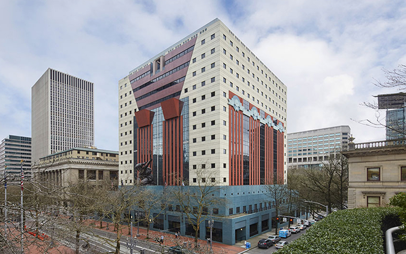 Portland building, Benson Industries, Portland Oregon, Michael Graves