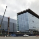 Long Beach Civic Center, benson Industries, Glass Facade, Long Beach California, progress