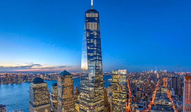 One World Trade Center, Benson Industries, NYC, New York, Sunset